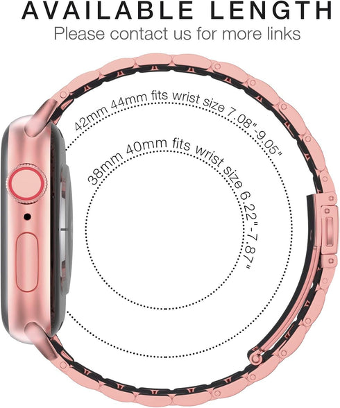 EPULY Metal Band Compatible with Apple Watch Bands for Men & Women 49mm 45mm 44mm 42mm 41mm 40mm 38mm, Business Stainless Steel Strap for iWatch B...