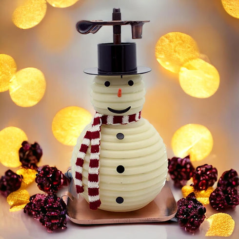 Candle by the Hour 100-Hour Snowman Candle, Copper Base, Eco-friendly Natural Beeswax with Cotton Wick...