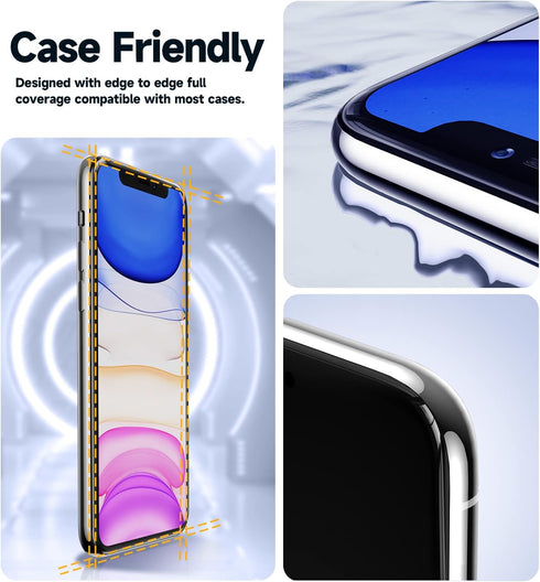MAGIC JOHN 2 Pack for iPhone 11/iPhone XR 6.1 inch Tempered Glass Screen Protector, Auto Dust-Elimination Installation, Bubble Free, HD Clear, Eas...