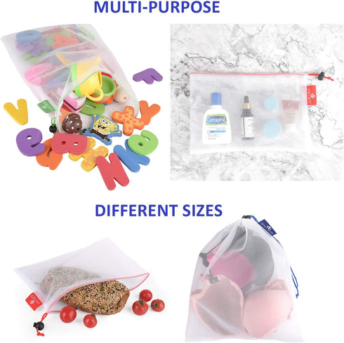 Reusable Bags - Zero Waste & Color-Coded Mesh Produce...