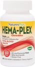 NaturesPlus Hema-Plex Iron - 60 Mixed Berry Chewables - 85 mg Elemental Iron - Total Blood Health - with Vitamin C & Bioflavonoids - Vegan, Gluten...