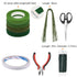 Floral Arrangement Kit, 4 Rolls 30 Yards Floral Tape and Wire Cutter Scissors Double Sided Tape with Floral Stem Wire and Green Floral Wire for Fl...