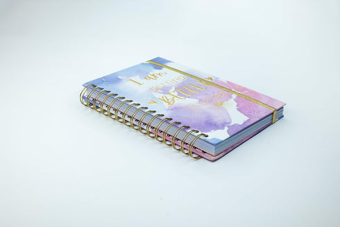 Small Spiral Notebook- Hardcover Journal for Women- Gratitude Journal with Reflection Questions- 200 Lined Pages with Quotes & Scripture- Prayer J...