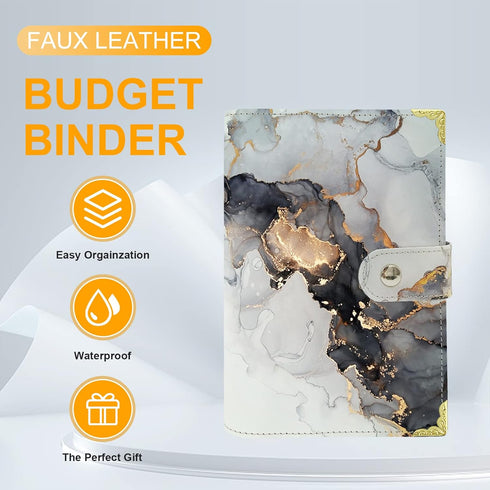 Budget Binder with Zipper Envelopes, A6 Money Saving Binder with Cash Envelopes for Budgeting, Money Bill Organizer for Cash, Budget Planner for S...