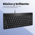 Perixx PERIBOARD-409U ES - Mini USB Teclado - Negro Brillante - QWERTY Español con Ñ tecla...