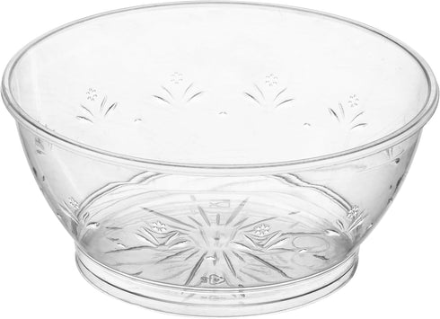 Clear Mini Plastic Bowls - (Bulk 50 Pack) 6 Oz Disposable Premium Hard Plastic Dessert Bowls for Serving, Weddings, Catering, Parties, Ice Cream, ...