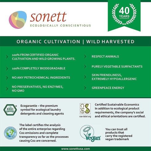 Sonett Natural Compostable Eco Sponges for Dishes Scratch Free for Kitchen and Bathroom (Pack of 12)...