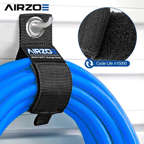 AIRZOE Heavy Duty Storage Cable Straps, 13-inch (6 Pack), Blue Wool, Lock Style...