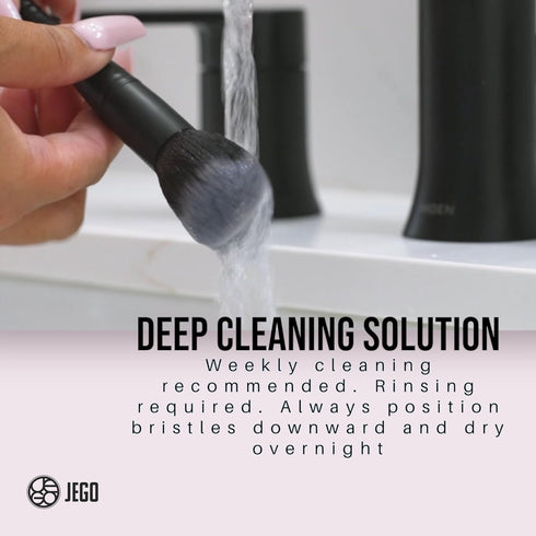 JEGO Makeup Brush Cleaner Solution - Sponge Cleaner - Make Up Brush Liquid Cleanser - Hypoallergenic & Plant-Based Solution Removes Makeup, Dirt, ...