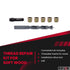 E-Z Hex Thread Repair Kit for Soft Wood Flanged Threaded Inserts 3/8-16 x 13mm, Drill, Installation Tool...