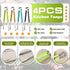 4Pcs Stainless Steel Kitchen Tongs, Serving Tongs for Cooking, 10" Metal Food Tongs with Non-Slip Comfort Grip, Non-Stick Cooking Tongs High Heat ...