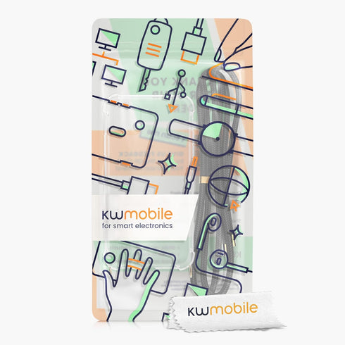 kwmobile Crossbody Case Compatible with Apple iPhone 11 Case - Clear TPU Phone Cover w/Lanyard Cord Strap - Transparent/Black...