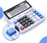 M&G Desk Calculator 12 Digit Extra Large LCD Display, Dual Solar Power and Battery, Accounting Calculator with Big Button, Battery Include, Perfec...