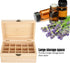 FILFEEL Essential Oil Wooden Box 15 Slot Essential Oil Storage Case Pine Wood Essential Oils Organizer Holder for Home, 18.2 x 11.5 x 9 cm...