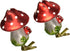 Kurt Adler 2-Piece Glass Clip-On Mushroom Ornament Set, 4-Inch,Christmas...