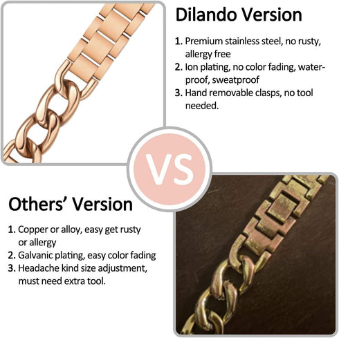 Dilando Cool Chain Metal Link Bands Compatible with Apple Watch 38mm 40mm 41mm Women Men, Gold Stainless Steel Bracelet with Bling Case for Iwatch...