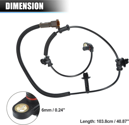 X AUTOHAUX Front Left or Right ABS Wheel Speed Sensor No.FL3Z2C204A/JL3Z2C204A for Ford F-150 2015-2017...