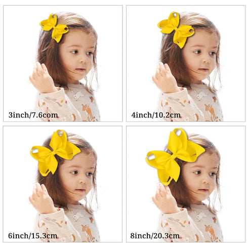 Oaoleer Hair Bows, 30 Colors 4 Inch Grosgrain Ribbon Bows Alligator Clips Hair Barrettes Hair Accessories for Girls Toddler Infants Kids Teens Chi...