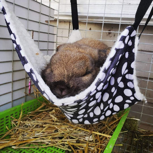 Pet Cage Hammock, Pet Hanging Bed Round Dot Tower Zebra Leopard Pattern Warm Pet Hammock, Soft Plush Hanging Pet Cat Bed Mat Winter Warm Cotton fo...
