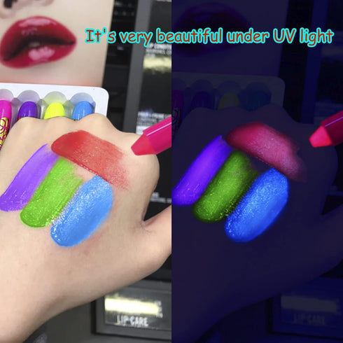 Glow in The Black Light Face Paint Crayons Kit, UV Black Light Makeup Neon Face and Body Paint Sticks Markers for Mardi Gras Halloween Masquerades...