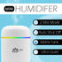 Cup style Humidifier 2pcs Cotton Stick,300ml USB Cable Quiet Humidifier for large room with 7 Colourful LED Lights, Adjustable Mist Mode, Waterles...