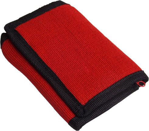 Red RFID Shielded Natural Abaca Fiber Large Wallet...