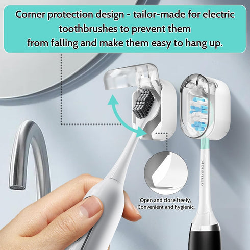 Aoremon Toothbrush Cap Covers - Toothbrush Head Cover for Household Travel, Camping, Bathroom, School, Business, Tooth Brush Cover Cap fit Manual ...