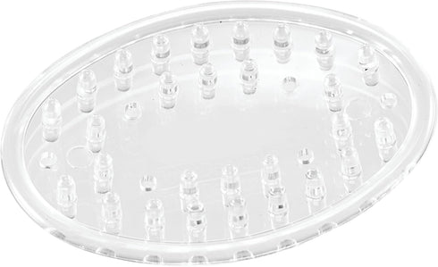 iDesign Plastic Soap Saver, Holder Tray for Bathroom Counter, Shower, Kitchen, 0.5" x 2.25" x 3.25", Set of 2, Clear...