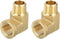 uxcell Brass Pipe Fitting 90 Degree Street Elbow Brass 3/8" NPT Pipe Connector for Gas, Air, Oil, Propane, 2pcs...