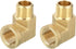 uxcell Brass Pipe Fitting 90 Degree Street Elbow Brass 3/8" NPT Pipe Connector for Gas, Air, Oil, Propane, 2pcs...