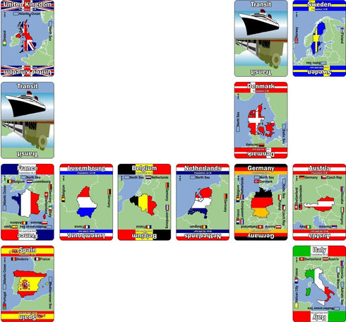 MAPOMINOES EUROPE – The Ultimate Geography Game – Fun and educational travel card game about connecting European countries for kids teens and adul...