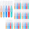 50 Pcs Interdental Brushes 4 Sizes, Dental Soft Toothpicks Braces Brushes Go Between Teeth Gum?Oral Hygiene Slim Brushes Cleaning Tool...