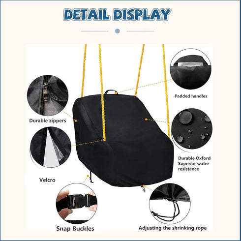 black baby swing cover,suitable for Little Tikes/Step2 baby swings, outdoor Toddler swing seat dust cover...