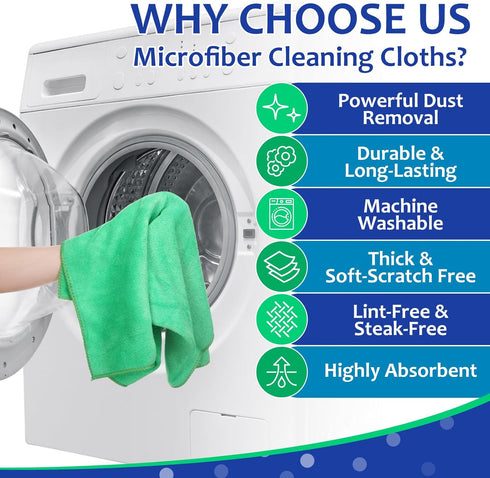 3 Pcs Extra Large Microfiber Cleaning Cloth 30" x 20" Washable Reusable Microfiber Towel Streak Free Lint Free Cloth for Cleaning Home Glass Offic...