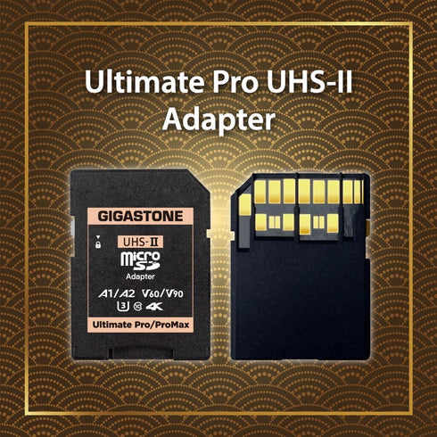 Gigastone UHS-II MicroSD to UHS-II SD Memory Card Adapter, Camera Ultimate UHS-II Adapter 2-Pack...