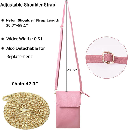 Women Faux Leather Cross Body Bag Small Phone Wallet Purse Shoulder Bags with Adjustable Strap for Ladies Girls...