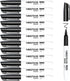Fine Tip Dry Erase Markers - 12 Pack Fine Point Thin Black Whiteboard Markers Bulk, Low Odor Dry Erase Markers for Office Classroom School White B...