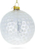 Textured Golf Ball Blown Glass Christmas Ornament...
