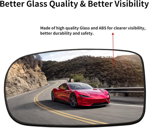 Driver Side Mirror Replacement for 2011-2017 Chrysler 200, 2012-2021 Chrysler 300, 2011-2021 Dodge Charger, 2012-2021 Dodge Challenger Mirrors Gla...