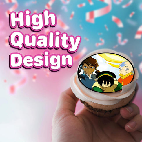 30 x Edible Cupcake Toppers Themed of cartoon anime Collection of Edible Cake Decorations | Uncut Edible on Wafer Sheet...