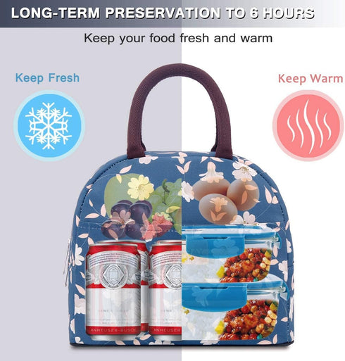 BALORAY Lunch Bag for Women Men Insulated Lunch Box for Adult Reusable Lunch Tote Bag for Work, Picnic or Travel (Morning Glory)...