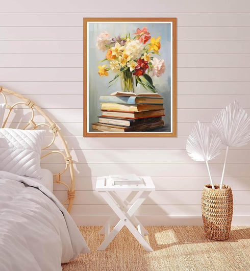 Bimkole Flower Paint by Number for Adults, DIY Oil Painting Kit on Canvas with Paintbrushes and Acrylic Pigment, for Paint by Numbers for Beginner...