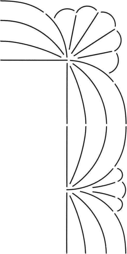 Quilting Creations Corner Design Quilt Stencil, 3"...
