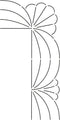 Quilting Creations Corner Design Quilt Stencil, 3"...
