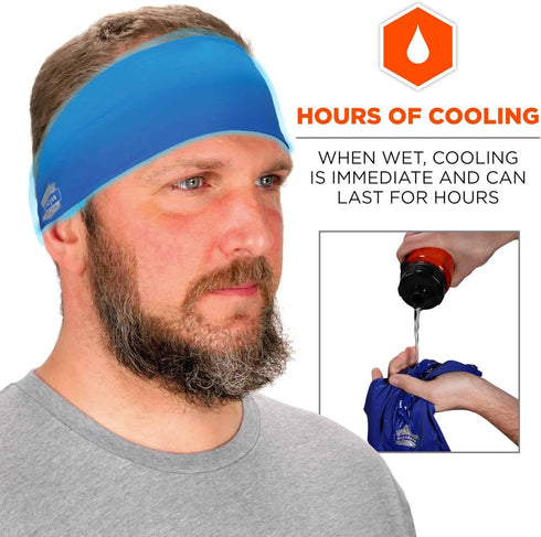 Ergodyne Chill-Its 6634 Cooling Headband, Sports Headbands for Men and Women, Moisture Wicking...