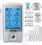 NURSAL 24 Modes TENS Unit Muscle Stimulator with Continuous Stimulation, Rechargeable Electronic Pulse Massager with 8 Pads for Back and Shoulder ...