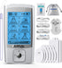 NURSAL 24 Modes TENS Unit Muscle Stimulator with Continuous Stimulation, Rechargeable Electronic Pulse Massager with 8 Pads for Back and Shoulder ...