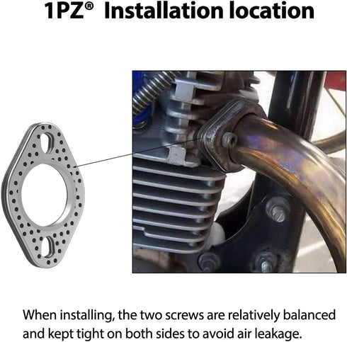 1PZ EGS-M27 Exhaust Gasket for GY6 49cc 50cc 70cc 90cc 110cc 125cc 150cc Scooter Moped Motorcycle Go Kart ATV Quad 4Wheeler Dune Buggy Dirt Pit Bi...