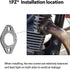 1PZ EGS-M27 Exhaust Gasket for GY6 49cc 50cc 70cc 90cc 110cc 125cc 150cc Scooter Moped Motorcycle Go Kart ATV Quad 4Wheeler Dune Buggy Dirt Pit Bi...