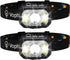 Head Lamp 2 Pack, 1200 Lumens USB Type-C Motion Sensor Rechargeable Headlamp, 6 Modes Ultra-Light Headlamp with Red Light, Waterproof Led Headlamp...